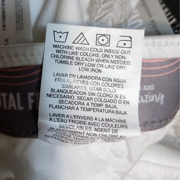 Lee Total Freedom Capris White Womens Size 14 Petite Embroidered Pockets - Picture 3 of 4